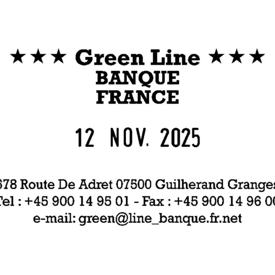 Colop S 2660 Classic Green Line - Tampon dateur métallique personnalisable - 7 lignes - format rectangulaire