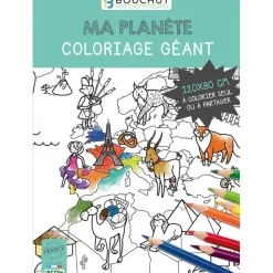 Coloriage géant BOUCHUT "L'Atlas Ma Planète" 80 x 120 cm
