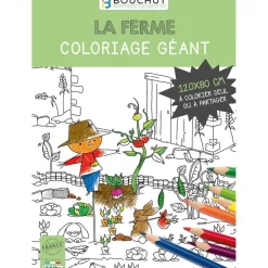 Coloriage géant La Ferme - 80 x 120 cm - Bouchut
