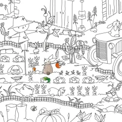 Coloriage géant La Ferme - 80 x 120 cm - Bouchut