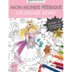 Coloriage géant Monde Féérique - 80 x 120 cm - Bouchut