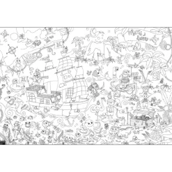 Coloriage géant Pirates - 80 x 120 cm - Bouchut