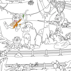 Coloriage géant Zoo - 80 x 120 cm - Bouchut