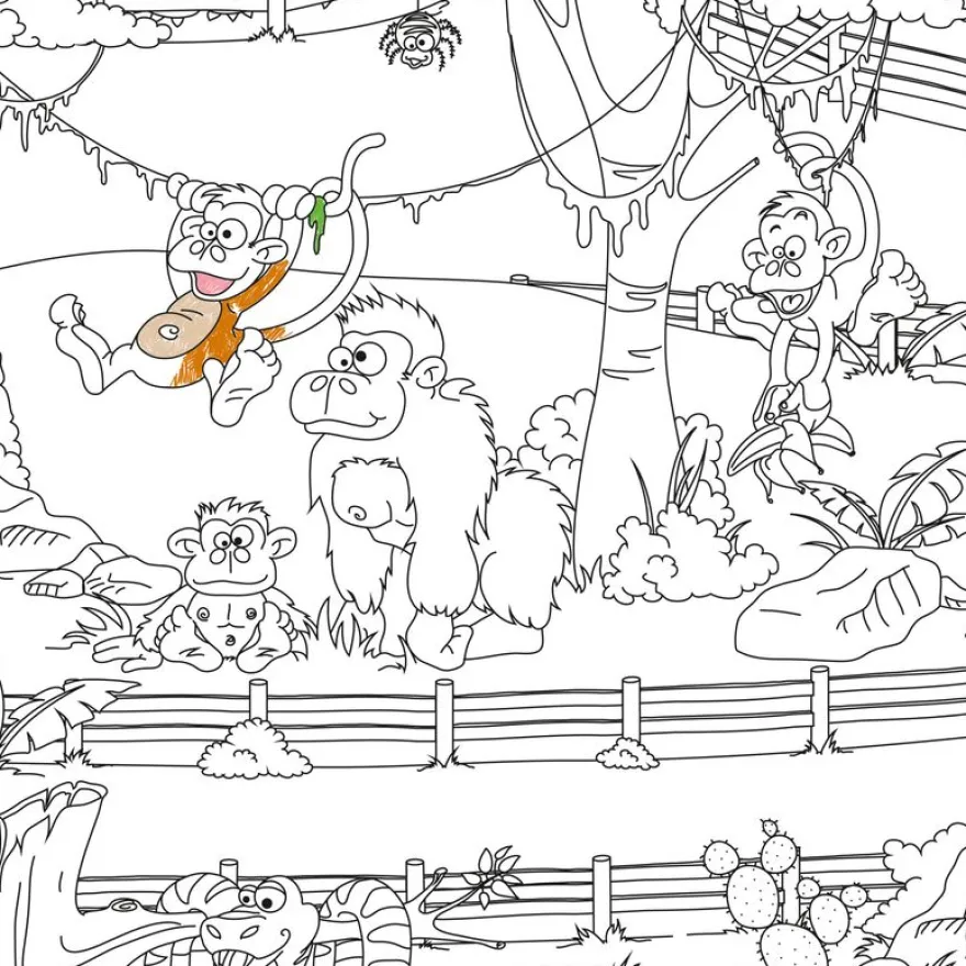 Coloriage géant Zoo - 80 x 120 cm - Bouchut