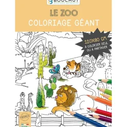 Coloriage géant Zoo - 80 x 120 cm - Bouchut