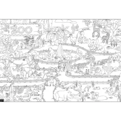 Coloriage géant Zoo - 80 x 120 cm - Bouchut