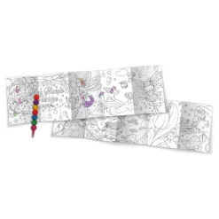 Coloriage nomade + crayon de couleur Féerique - 17 x 12,5 cm - Bouchut