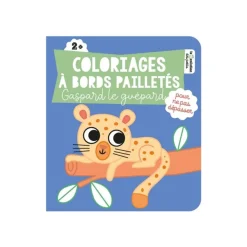 Coloriages à bords pailletés - Gaspard le guépard - par Grandgirard Mélanie