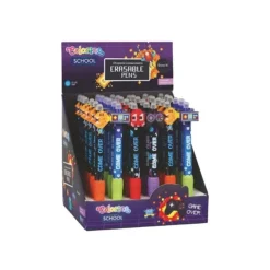 Colorino School - Stylo à bille effaçable game over - encre gel - bleu - avec gomme