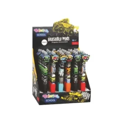 Colorino School - Stylo à bille effaçable monster truck - encre gel - bleu - avec gomme