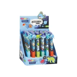 Colorino School - Stylo à bille effaçable monde marin - encre gel - bleu - avec gomme