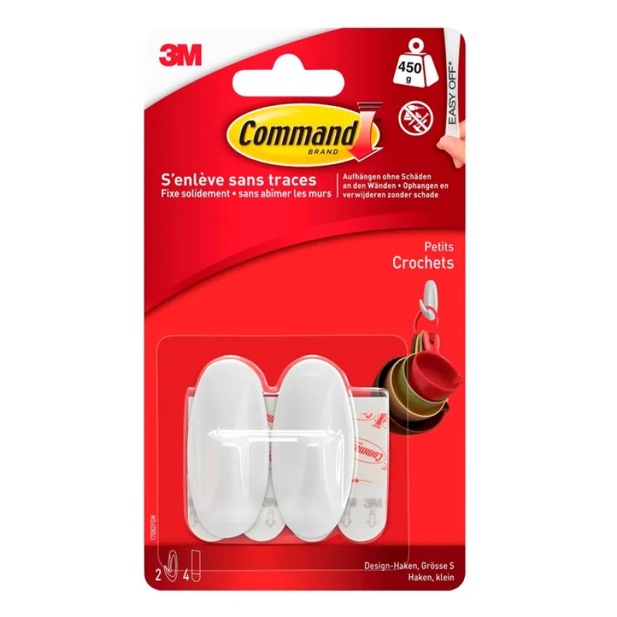 Command - Pack de 2 crochets et 4 languettes
