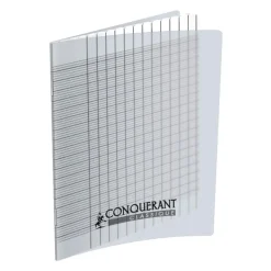 Conquérant - Cahier pour déficients visuels - 17 x 22 cm - 96 pages - grands carreaux (Seyes) - transparent