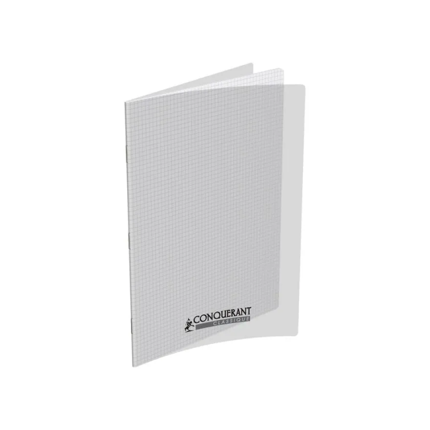 Conquérant Classique - Cahier polypro A4 (21x29,7cm) - 96 pages - petits carreaux (5x5mm) - transparent