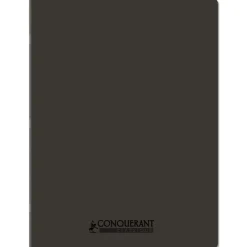 Conquérant Classique - Cahier polypro 24 x 32 cm - 96 pages - petits carreaux (5x5) - Noir
