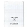 Conquérant Classique - Cahier polypro à rabat 24 x 32 cm - 96 pages - petits carreaux (5x5mm) - transparent