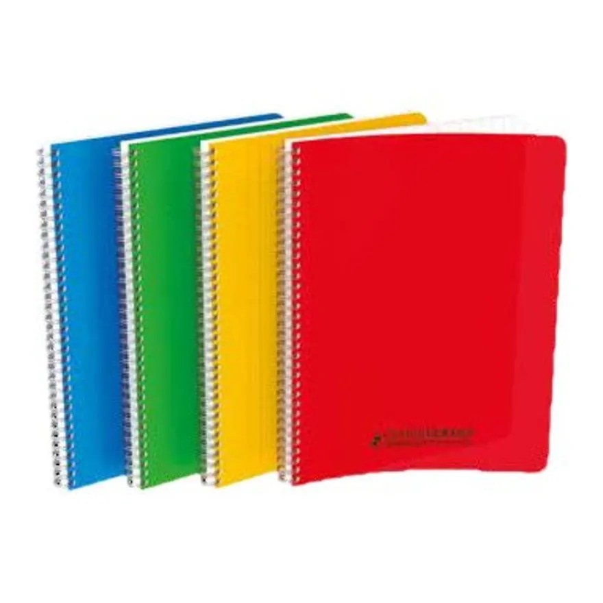 Conquérant Classique - Cahier polypro à spirale A4 (21x29,7cm) - 100 pages - petits carreaux (5x5 mm) - disponible dans différentes couleurs