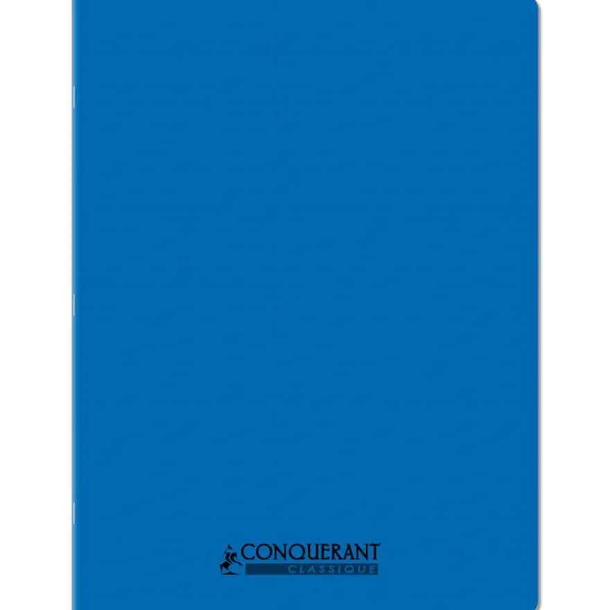 Conquérant Classique - Cahier polypro - 24 x 32 cm - 48 pages - petits carreaux (5x5 mm) - bleu