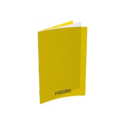 Conquérant Classique - Cahier polypro 24 x 32 cm - 96 pages - petits carreaux (5x5mm) - jaune