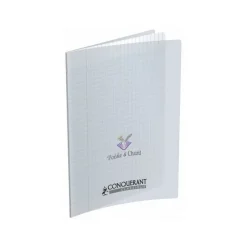 Conquérant Classique - Cahier de poésie et chant A4 (21x29,7cm) - 96 pages - pages blanches et grands carreaux (Seyes) - transparent