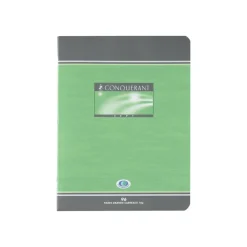 Conquérant Sept - Cahier de brouillon - 17 x 22 cm - 96 pages - grands carreaux (Seyes)