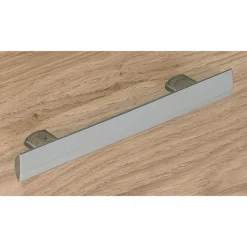 Console mobile EXPRIM/LOFTER/LEVEL - L120 x H63 x P60 cm - 3 tiroirs - coté anthracite - finition façade et dessus imitation Chêne clair