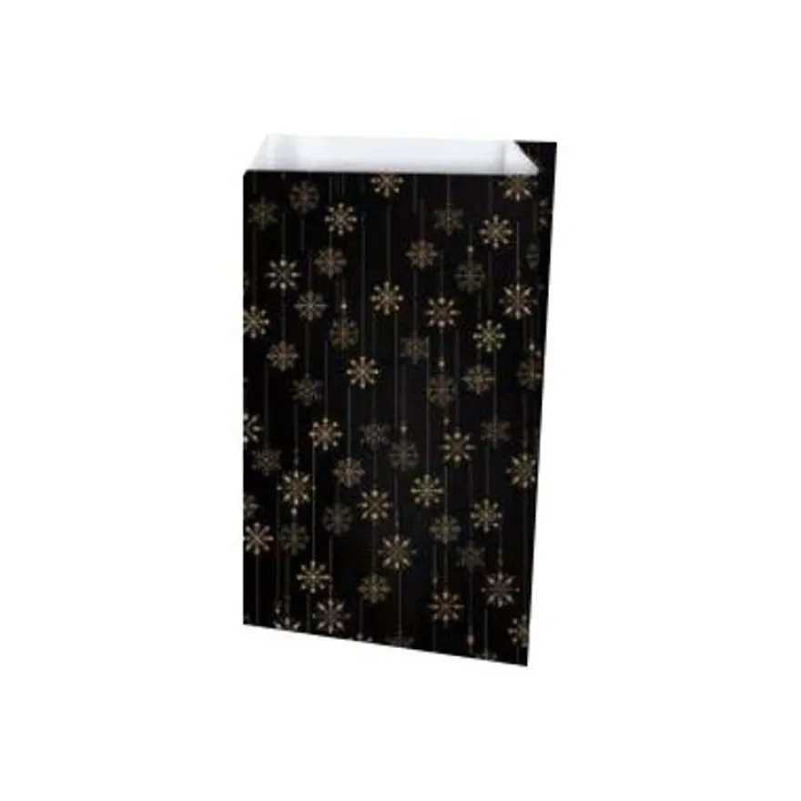 Créastyl - 150 Sacs cadeau kraft - 24 cm x 7,5 cm x 41 cm - noir/or