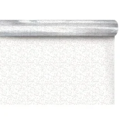 Créastyl imprimés - Papier cadeau - film polypro étoiles blanches - 50 cm x 120 m