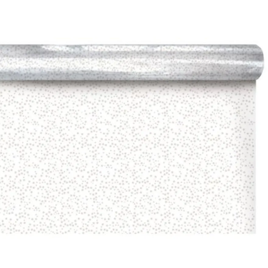 Créastyl imprimés - Papier cadeau - film polypro étoiles blanches - 50 cm x 120 m