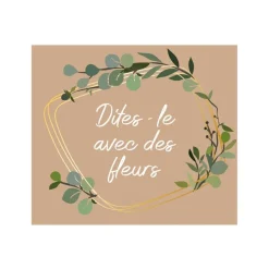 Créastyl Multi - Étiquettes cadeau "Dites le avec des fleurs" - 4 cm x 3.5 cm