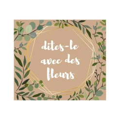 Créastyl Multi - Étiquettes cadeau "Dites le avec des fleurs" - 4 cm x 3.5 cm