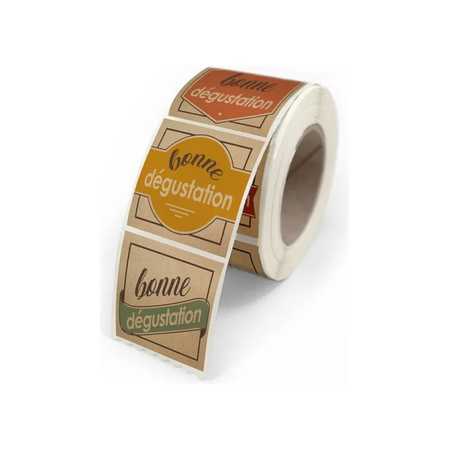 Créastyl Multi - Étiquettes cadeau "Bonne dégustation" - 4 cm x 3.5 cm