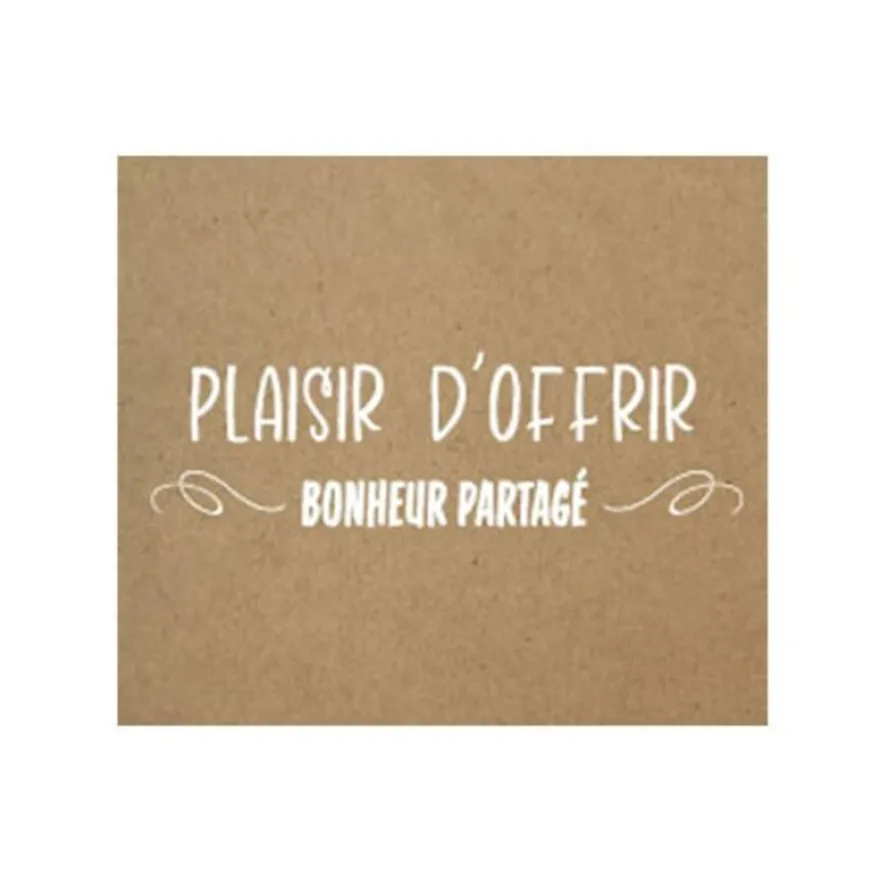 Créastyl Offrecer - Étiquettes cadeau "plaisir d'offrir" - 40 cm x 35 cm