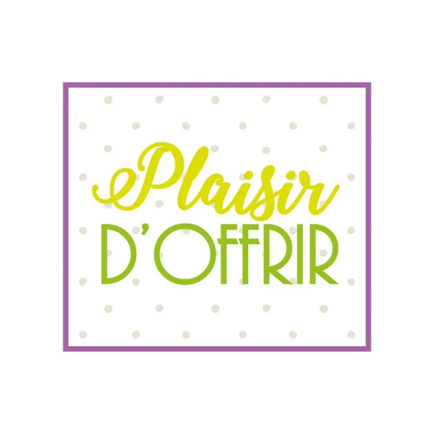 Créastyl Simple - Étiquettes cadeau "plaisir d'offrir" - 4 cm x 3.5 cm