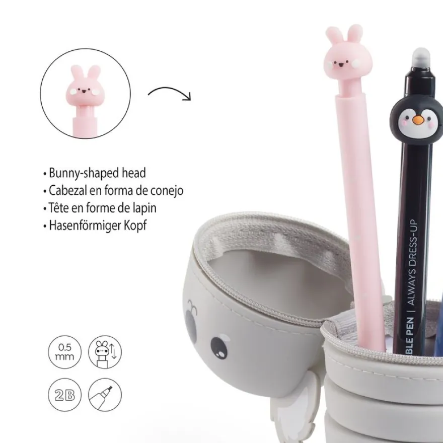 Crayon mécanique 0,5 mm 2B Back2Fun - tête lapin - design ludique - recharge 12 mines incluse