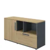 Crédence ARCADE - L136 x H76 x P45 - chêne/anthracite
