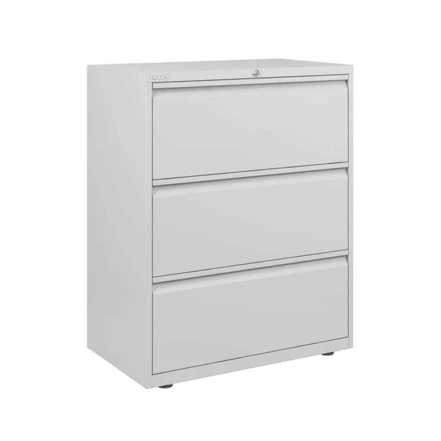 Crédence métallique monobloc - 3 tiroirs - H102 x L80 x P48 cm - beige