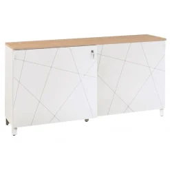 Crédence Sunday - L160xH79xP45 - 2 portes coulissantes - blanc graphic - top non inclus en option