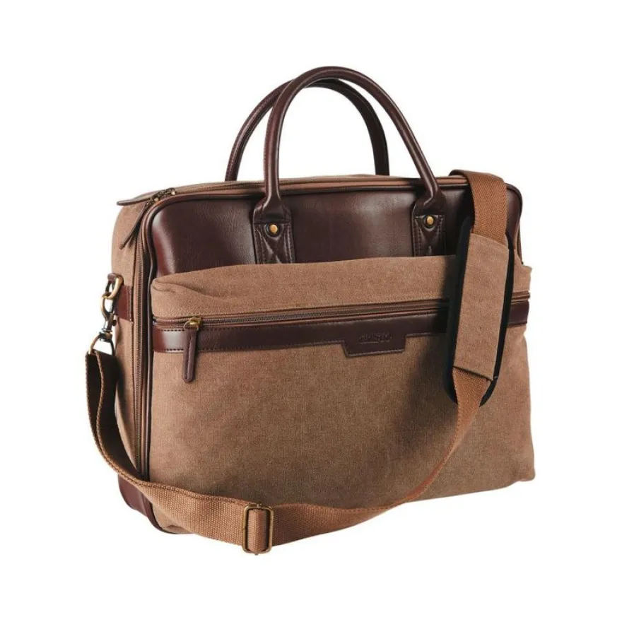 CRISTO Urban - Sacoche pour ordinateur portable 15" - brun