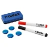 DAHLE - Kit d’effaçage comprenant 1 brosse magnétique + 4 aimants 30 mm + 2 marqueurs