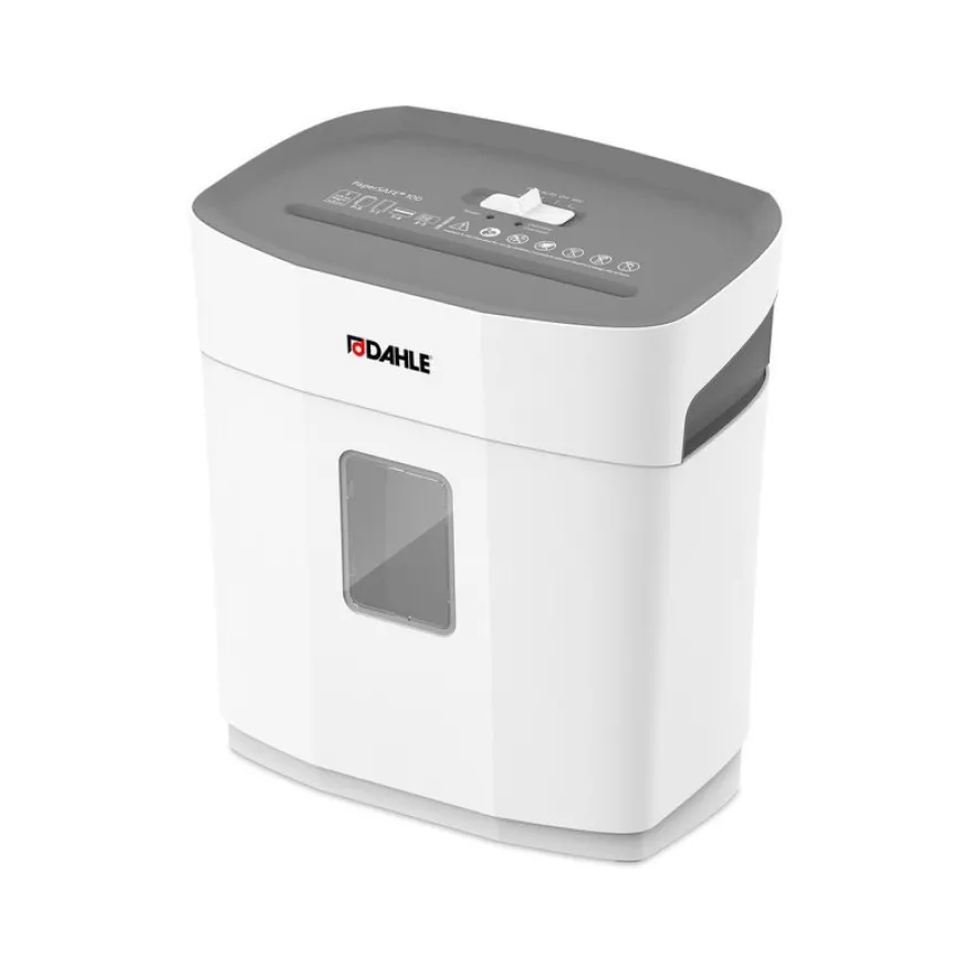 Dahle PaperSAFE 100 - destructeur de documents coupe croisée - 5 feuilles - Corbeille 12 litres