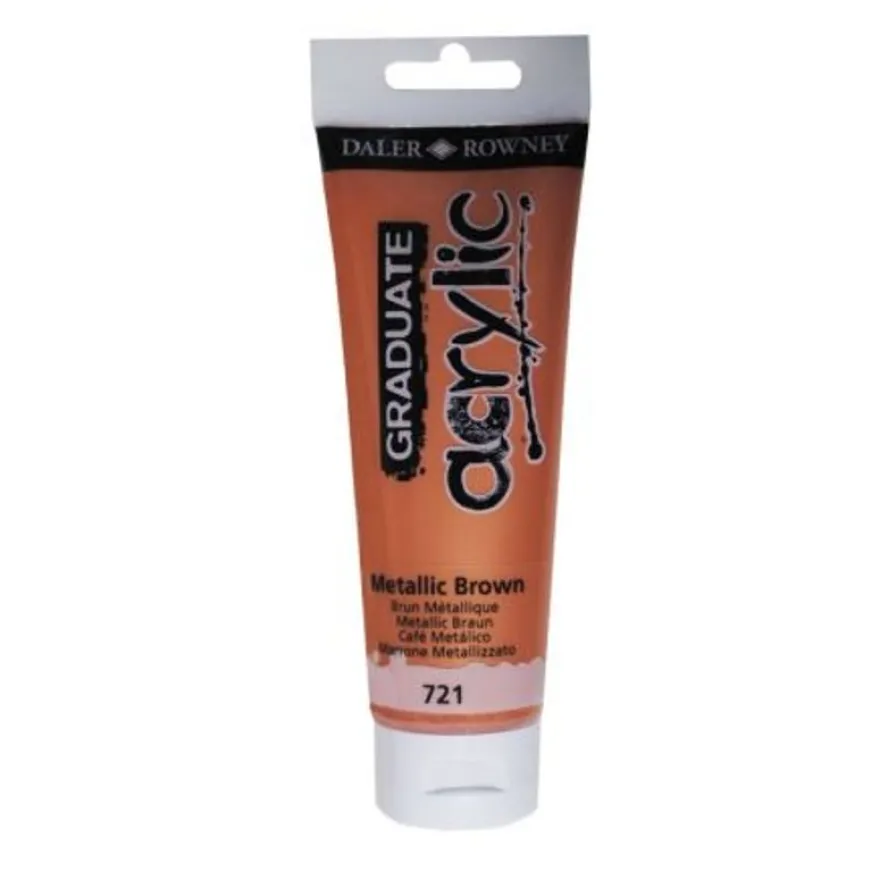 Daler-Rowney Graduate 537 - Peinture acrylique - 120 ml - brun métallique