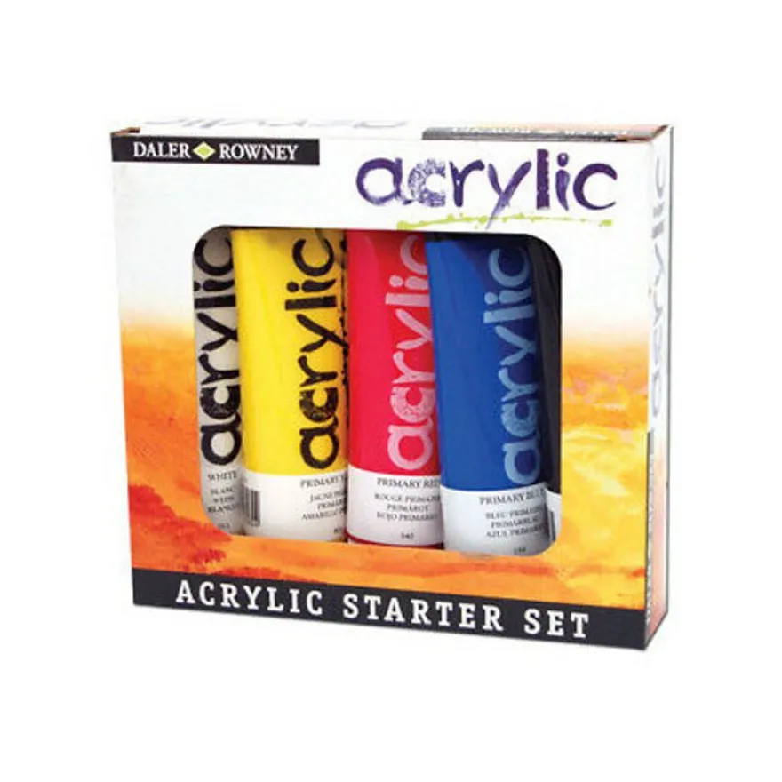 Daler-Rowney Graduate - 5 Tubes peinture acrylique - couleurs assorties - 120 ml