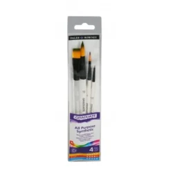 Daler-Rowney Graduate - Pack de 4 pinceaux ronds - poil synthétique