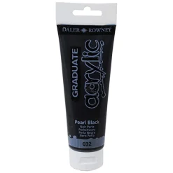 Daler-Rowney Graduate - Peinture acrylique - 120 ml - noir nacré