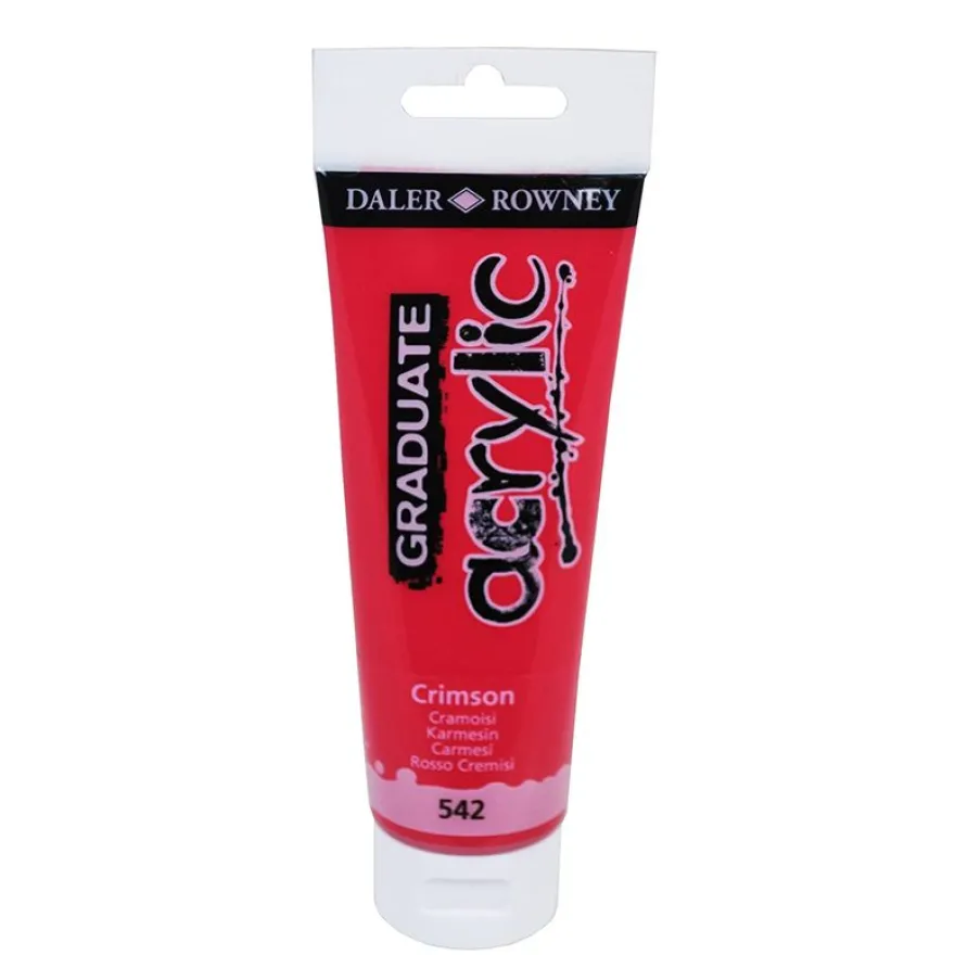 Daler-Rowney Graduate - Peinture acrylique - 120 ml - cramoisi