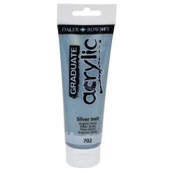 Daler-Rowney Graduate - Peinture acrylique - 120 ml - imitation argent
