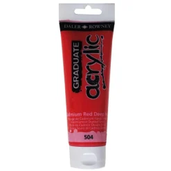 Daler-Rowney Graduate - Peinture acrylique - 120 ml - rouge foncée de cadmium