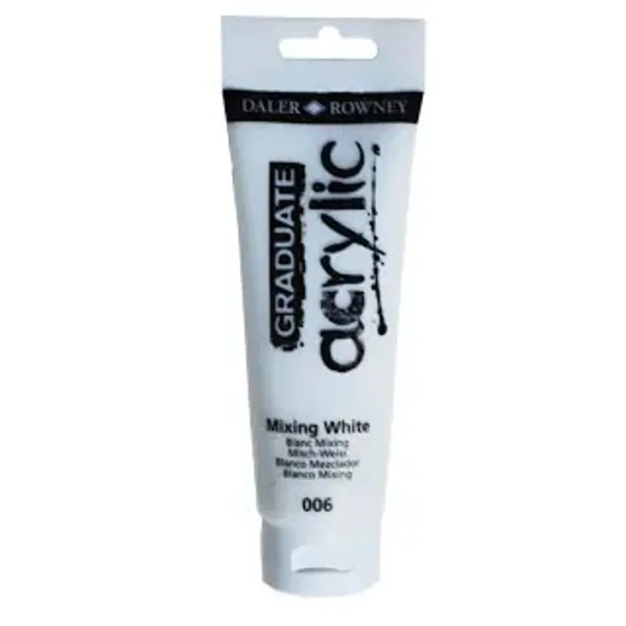 Daler-Rowney Graduate - Peinture acrylique - 120 ml - blanc mélangé