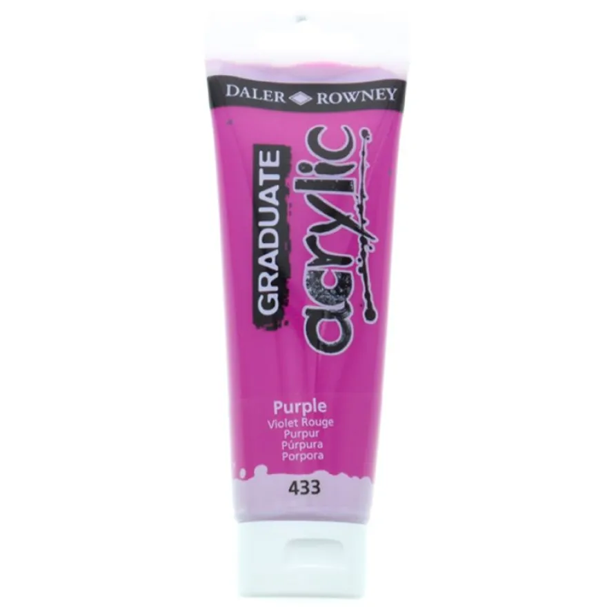 Daler-Rowney Graduate - Peinture acrylique - pourpre - 120 ml